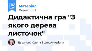 Дидактична гра "З якого дерева листочок"