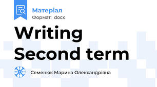 Writing Second term