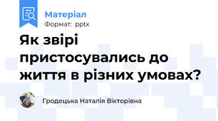 Як звірі пристосувались до життя в різних умовах?