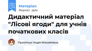 Дидактичний матеріал "Лісові ягоди" для учнів початкових класів