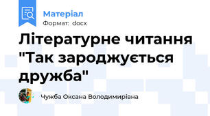 Літературне читання "Так зароджується дружба"