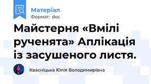 Майстерня «Вмілі рученята» Аплікація із засушеного листя.
