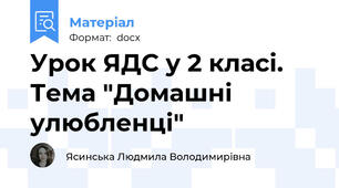 Урок ЯДС у 2 класі. Тема "Домашні улюбленці"