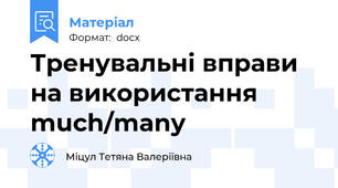 Тренувальні вправи на використання  much/many