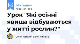 Урок "Які осінні явища відбуваються у житті рослин?"