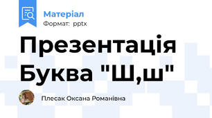 Презентація Буква "Ш,ш"