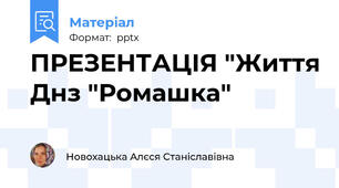 ПРЕЗЕНТАЦІЯ "Життя Днз "Ромашка"