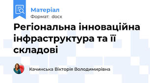 Регіональна інноваційна інфраструктура та її складові