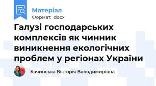Галузі господарських комплексів як чинник виникнення екологічних проблем у регіонах України