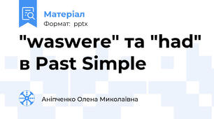 "was\were" та "had" в Past Simple