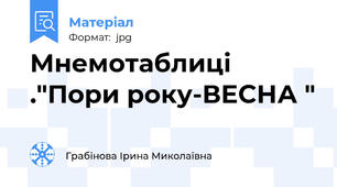 Мнемотаблиці ."Пори року-ВЕСНА "