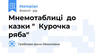 Мнемотаблиці  до казки "  Курочка ряба"