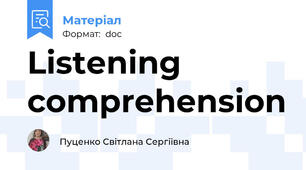 Listening comprehension