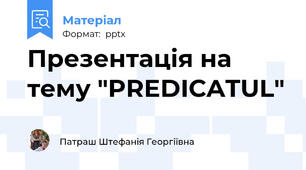 Презентація на тему "PREDICATUL"