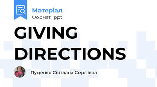 GIVING DIRECTIONS