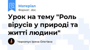 Урок на тему "Роль вірусів у природі та житті людини"