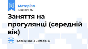 Заняття на  прогулянці (середній вік)