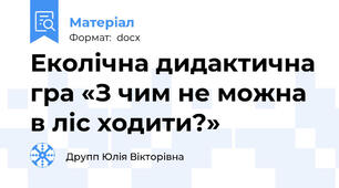 Еколічна дидактична гра «З чим не можна в ліс ходити?»