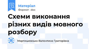 Схеми виконання різних видів мовного розбору