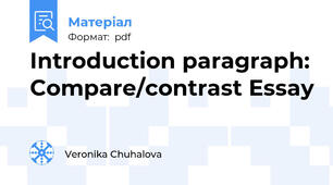 Introduction paragraph: Compare/contrast Essay
