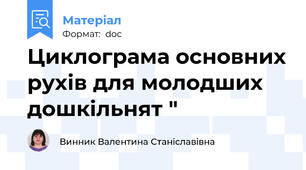 Циклограма основних рухів для молодших дошкільнят "