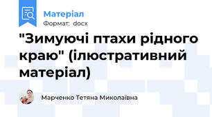 "Зимуючі птахи рідного краю" (ілюстративний матеріал)