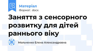 Заняття з сенсорного розвитку для дітей раннього віку