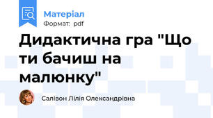 Дидактична гра "Що ти бачиш на малюнку"