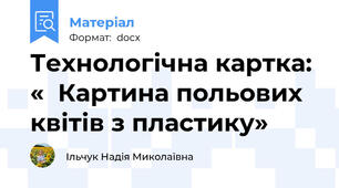 Технологічна картка: «  Картина польових квітів з пластику»