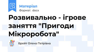 Розвивально - ігрове заняття "Пригоди Мікроробота"