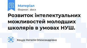 Розвиток інтелектуальних можливостей молодших школярів в умовах НУШ.
