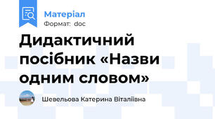 Дидактичний посібник «Назви одним словом»