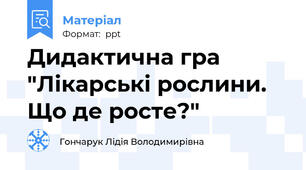 Дидактична гра "Лікарські рослини. Що де росте?"