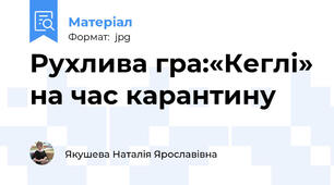 Рухлива гра:«Кеглі» на час карантину