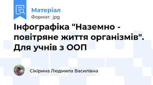Інфографіка "Наземно - повітряне життя організмів". Для учнів з ООП