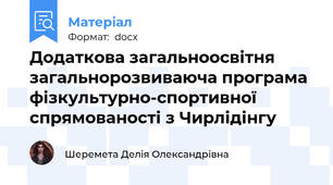 Додаткова загальноосвітня загальнорозвиваюча програма фізкультурно-спортивної спрямованості з Чирлідінгу