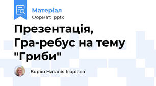 Презентація, Гра-ребус на тему "Гриби"