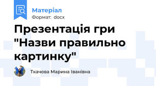 Презентація гри "Назви правильно картинку"