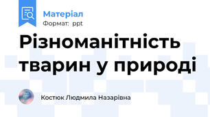 Різноманітність тварин у природі
