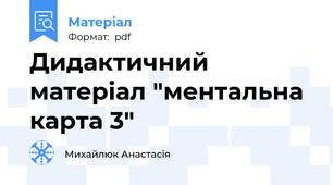 Дидактичний матеріал "ментальна карта 3"