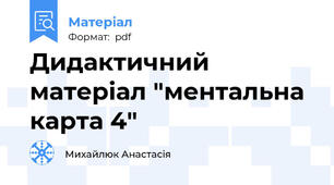 Дидактичний матеріал "ментальна карта 4"