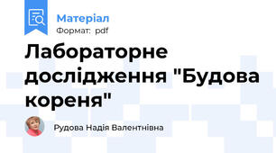 Лабораторне дослідження "Будова кореня"