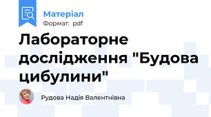 Лабораторне дослідження "Будова цибулини"