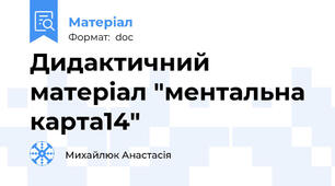 Дидактичний матеріал "ментальна карта14"