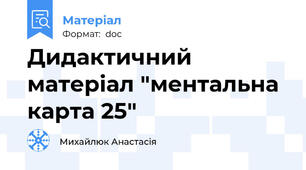 Дидактичний матеріал "ментальна карта 25"
