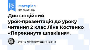 Дистанційний урок-презентація до уроку читання 2 клас Ліна Костенко «Перекинута шпаківня».