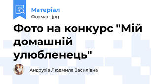 Фото на конкурс "Мій домашній улюбленець"