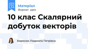 10 клас Скалярний добуток векторів