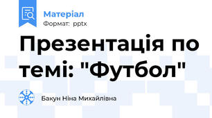Презентація по темі: "Футбол"