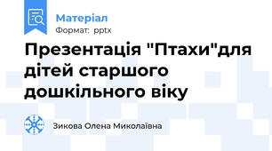 Презентація "Птахи"для дітей старшого дошкільного віку